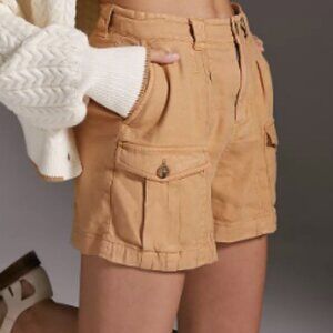 Anthropologie Tan Cargo Shorts with Relaxed Fit